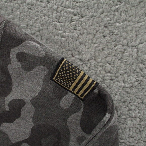 Colosseum Hoodie Arizona State University Sun Devils Womens M Gray Gold and Camo - Picture 7 of 16